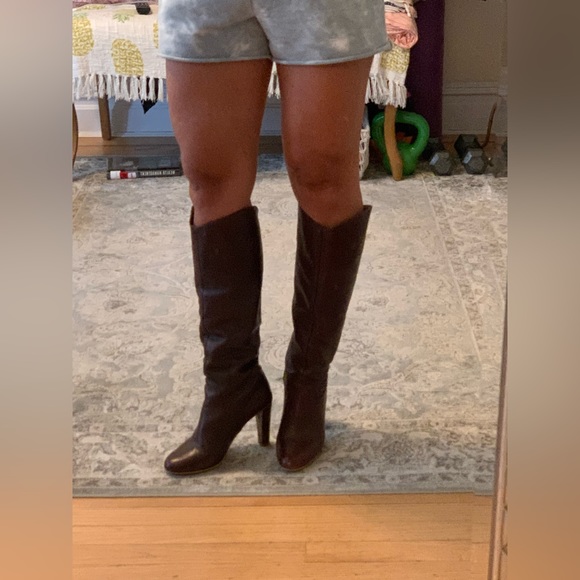 Zara Dark Brown Chocolate Leather Boots, size 8 US / 39 EU - Picture 11 of 12